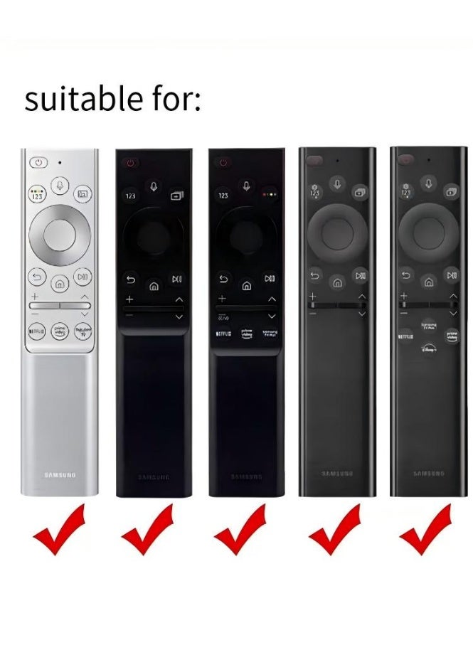 غطاء واقٍ لجهاز التحكم عن بعد سامسونج BN59 مناسب لتلفزيونات ذكية من 2018 إلى 2022 ومتوافق مع جهاز التحكم عن بعد طراز BN59-01385A/B ذو ثلاثة وأربعة أزرار، غطاء واقٍ أسود ضد السقوط والخدوش - Image 2